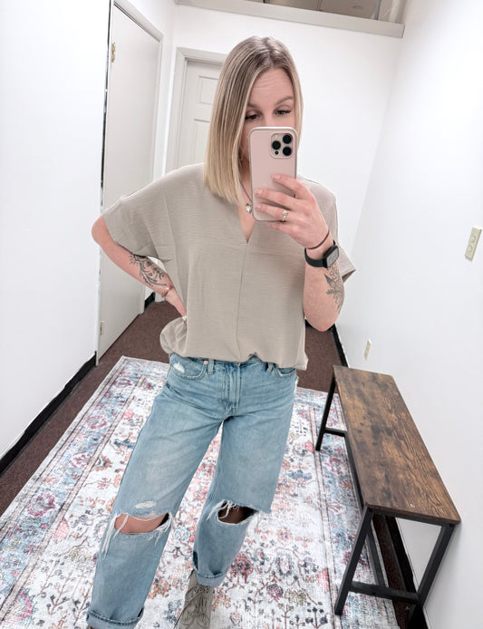 The Willow Split-Neck Top (Available in 4 Colors)