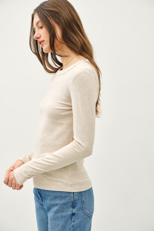 Oatmeal Long Sleeve Top