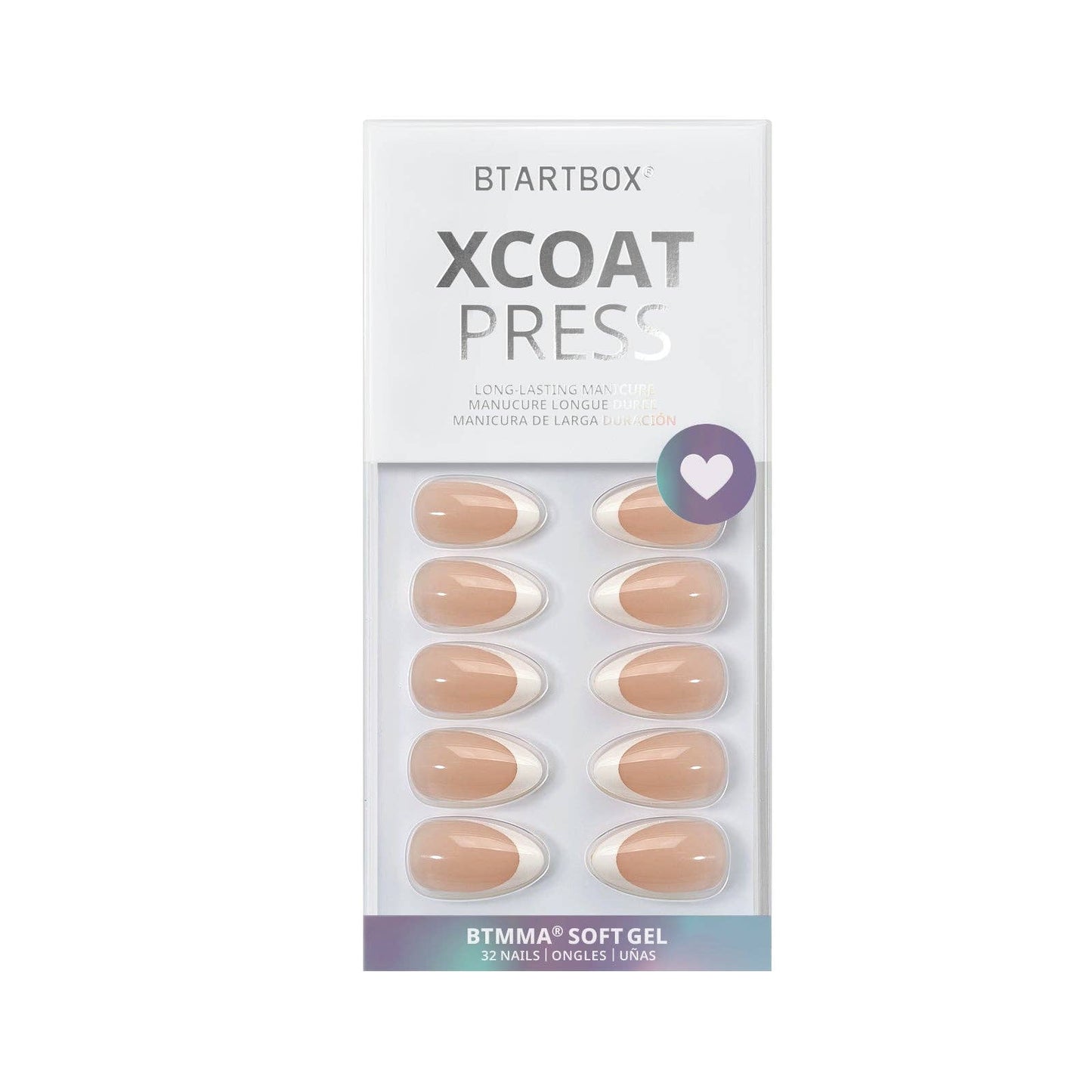 French Tip Press On Nails- Almond