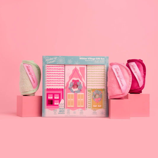 Winter Village 3pc MakeUp Eraser Gift Set