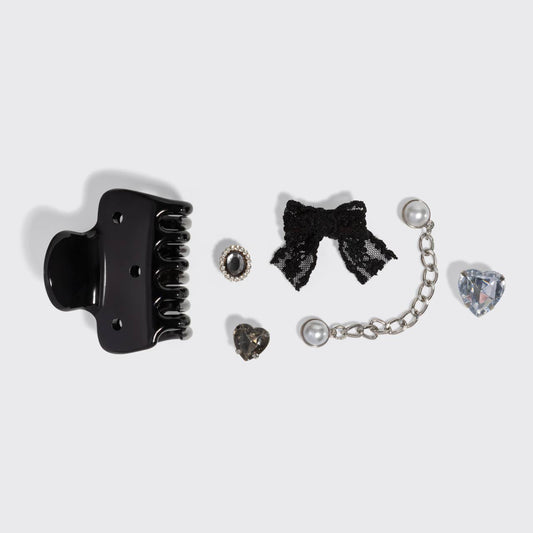 KitschPop™️ Cloud Clip 7pc Set Vintage- Black