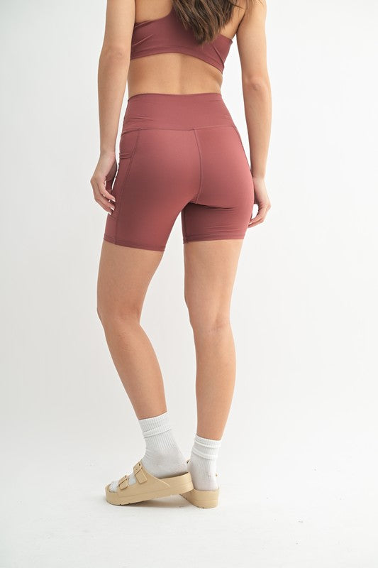 Red Pear Biker Shorts