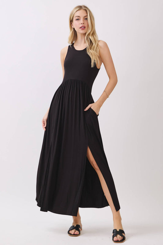 The Midnight Stroll Midi Dress