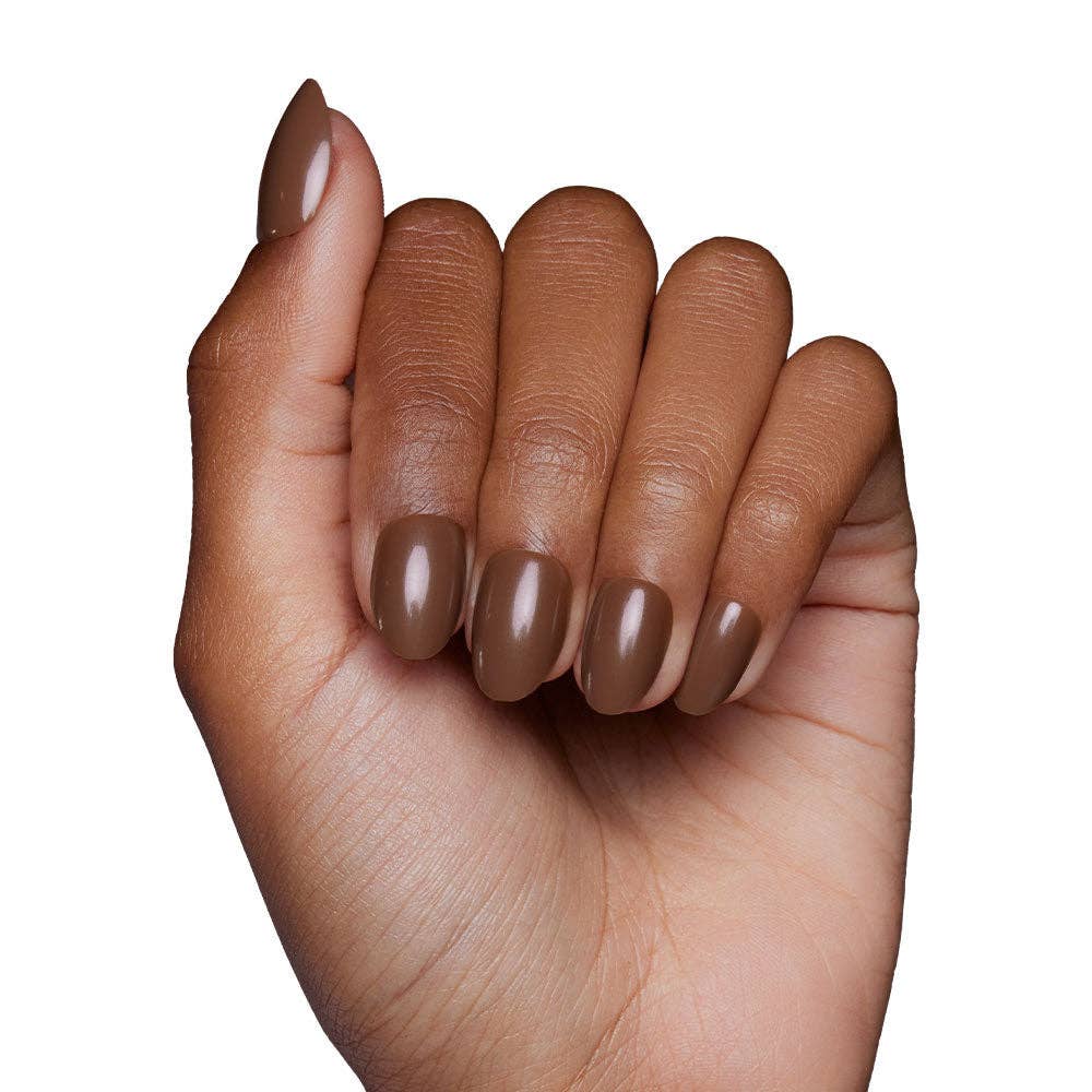 Chocolate Brown Press-On Nails | Fall Solids | Short Oval
