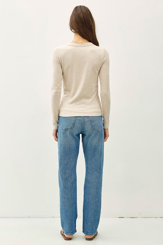 Oatmeal Long Sleeve Top