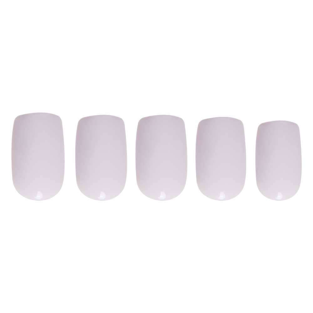 Lilac Gray Press-On Nails | Short Squoval Solid Holiday