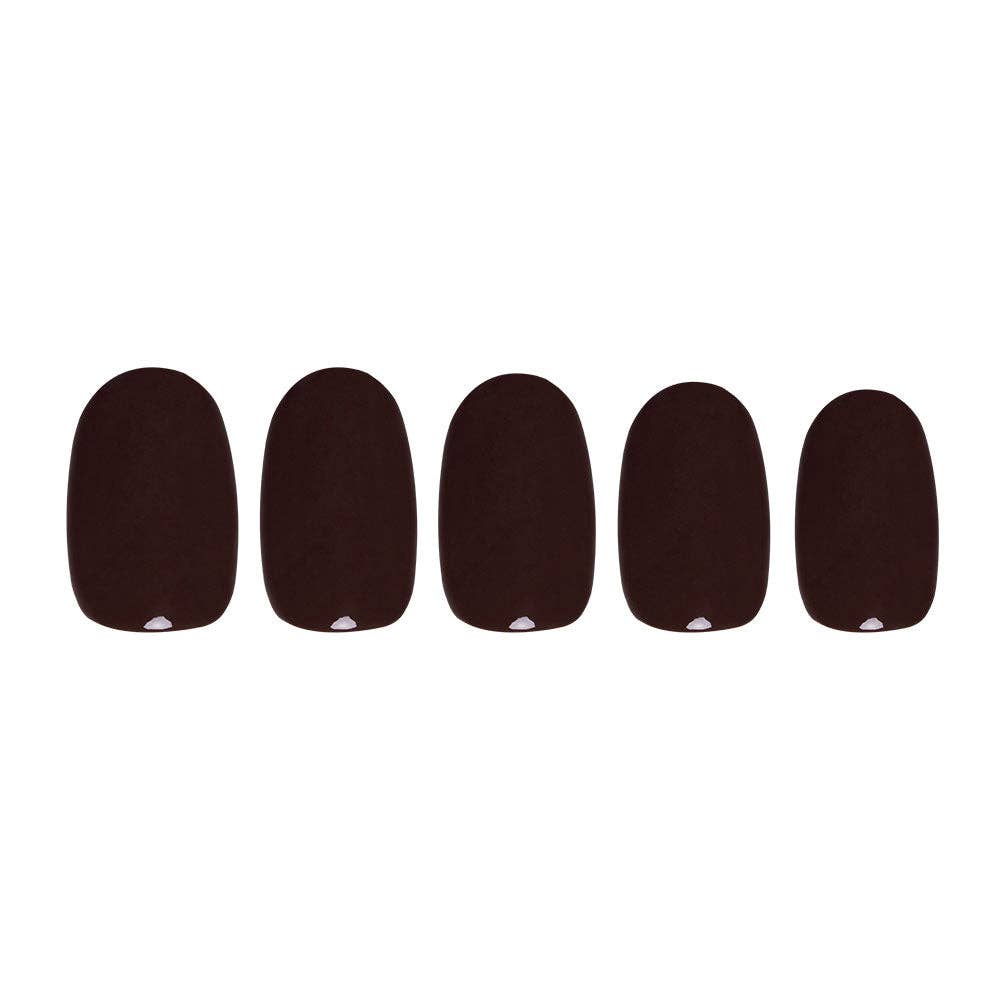 Bark Brown Press-On Nails | Fall Solids | Short Round