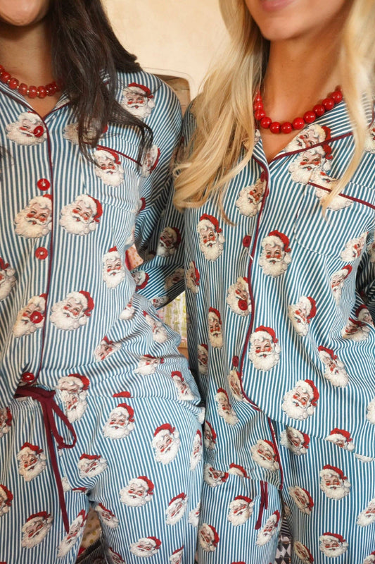 Vintage Santa Stripe - Ribbed Bamboo Set