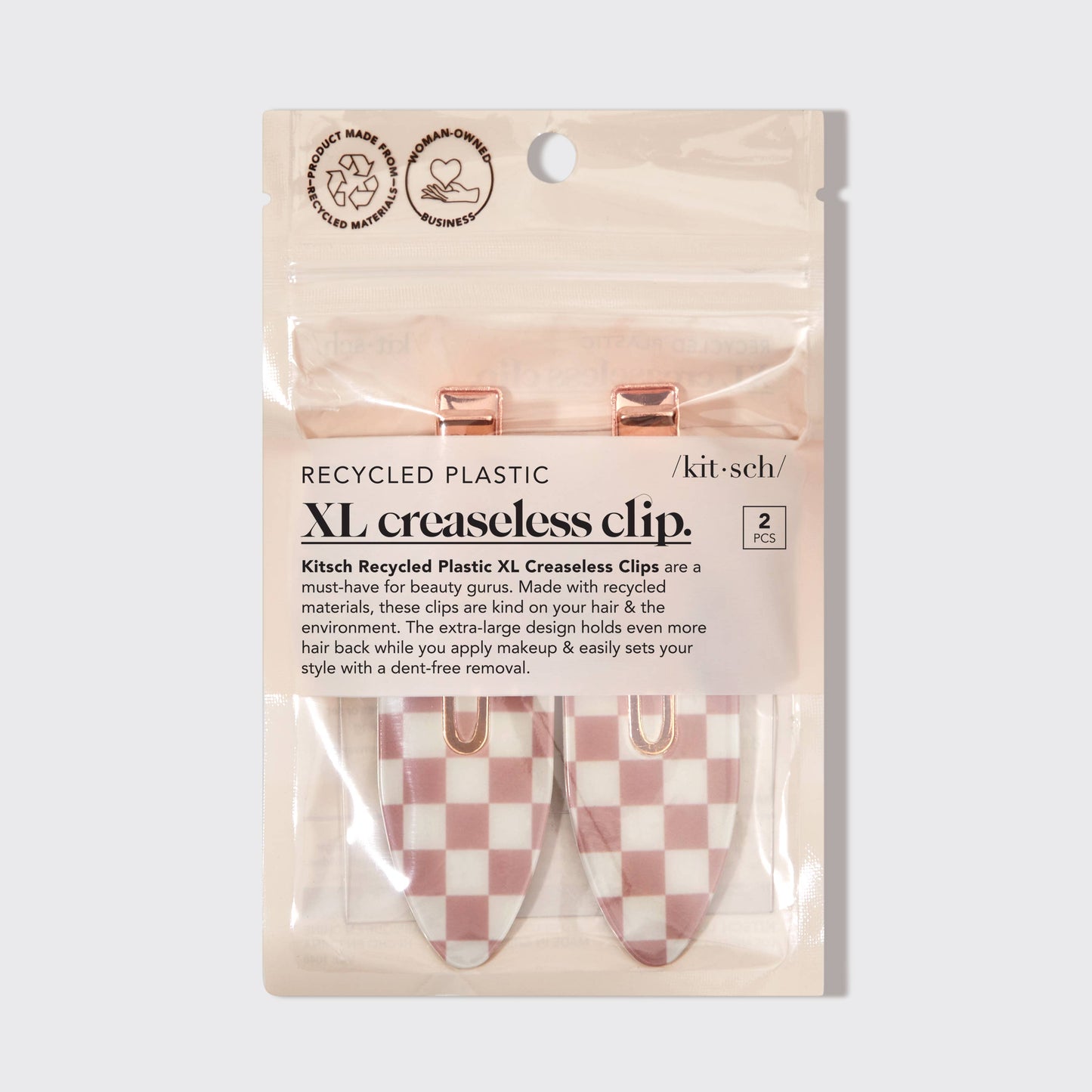 Recycled Plastic XL Creaseless Clips-Terracotta