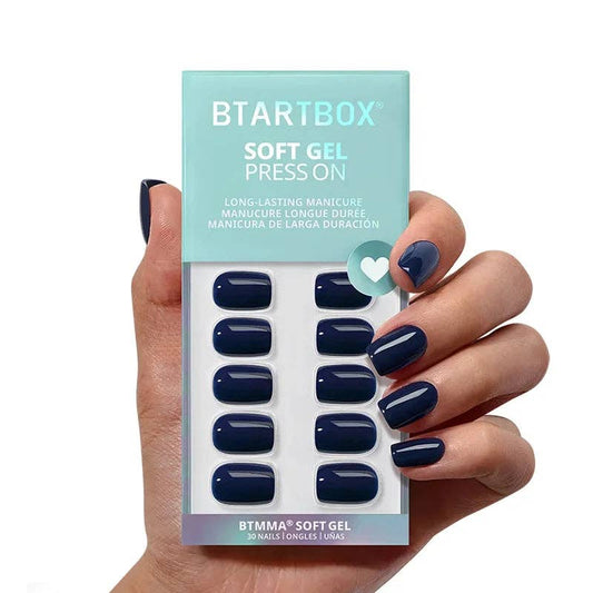 Dark Blue Press On Nails