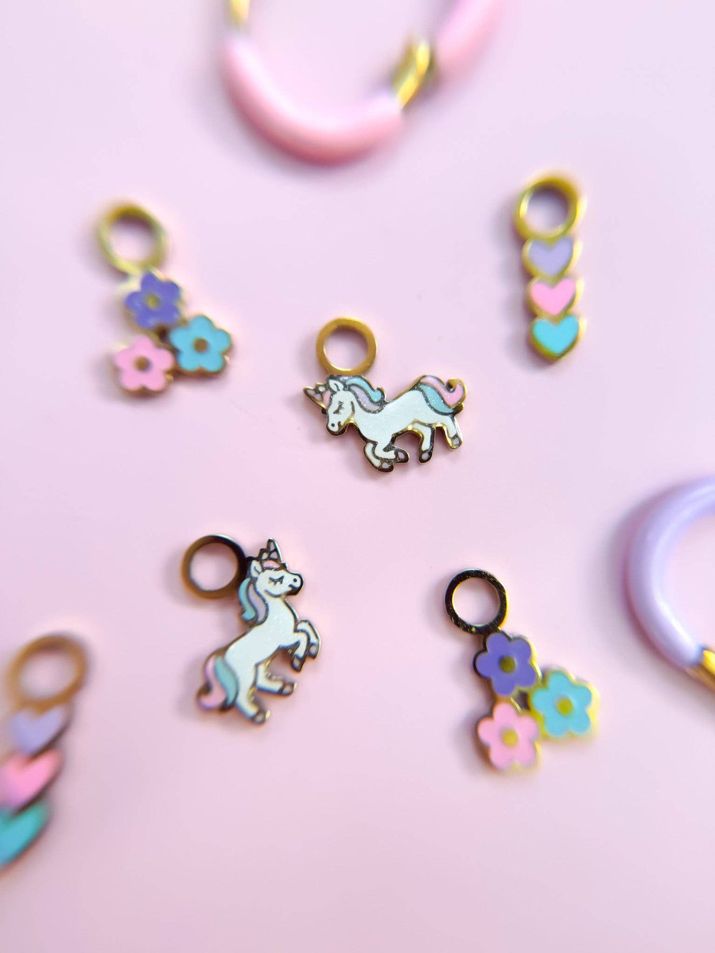 Heart Huggie Charms