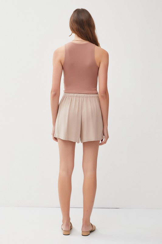 Mocha High Neck Tank