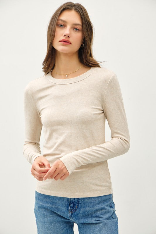 Oatmeal Long Sleeve Top