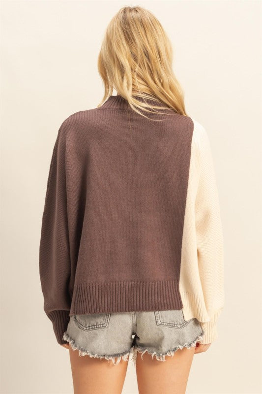 Modern Colorblock Cozy Knit Sweater
