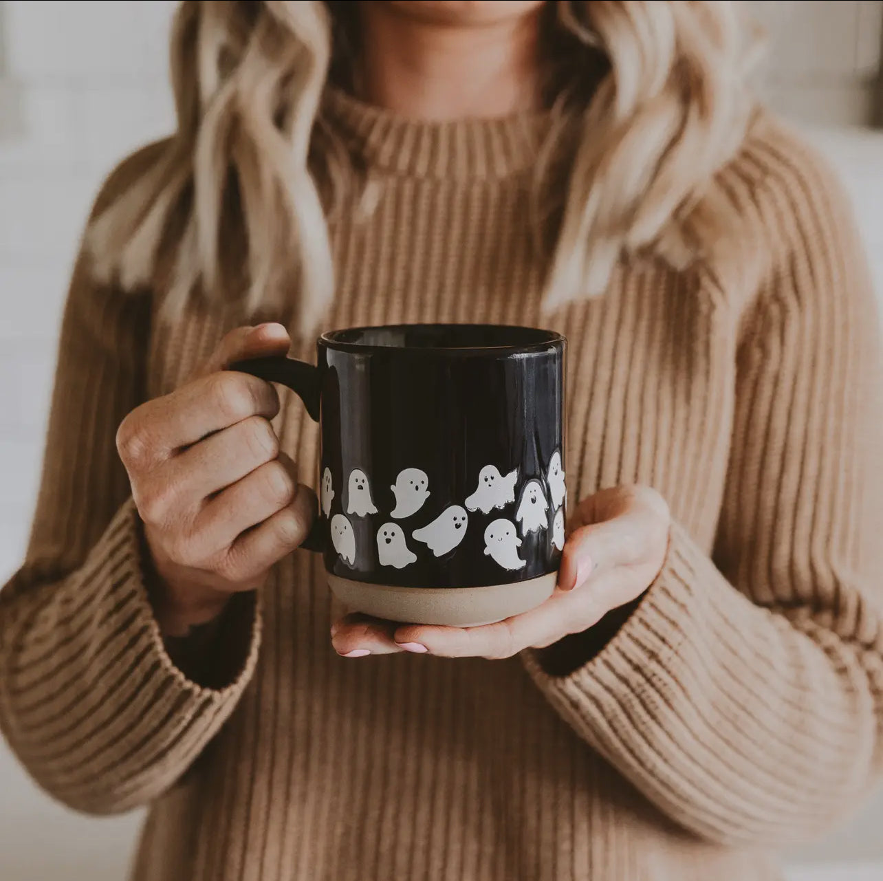 Ghost Pattern Stoneware Mug