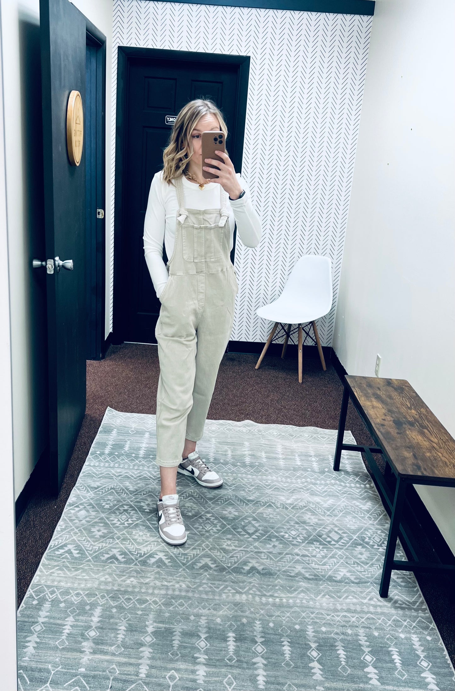 Beige Knot Overalls