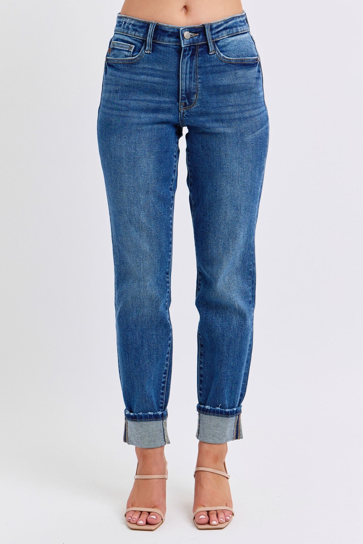 Judy Blue Mid- Rise Vintage Wash/Cuff
