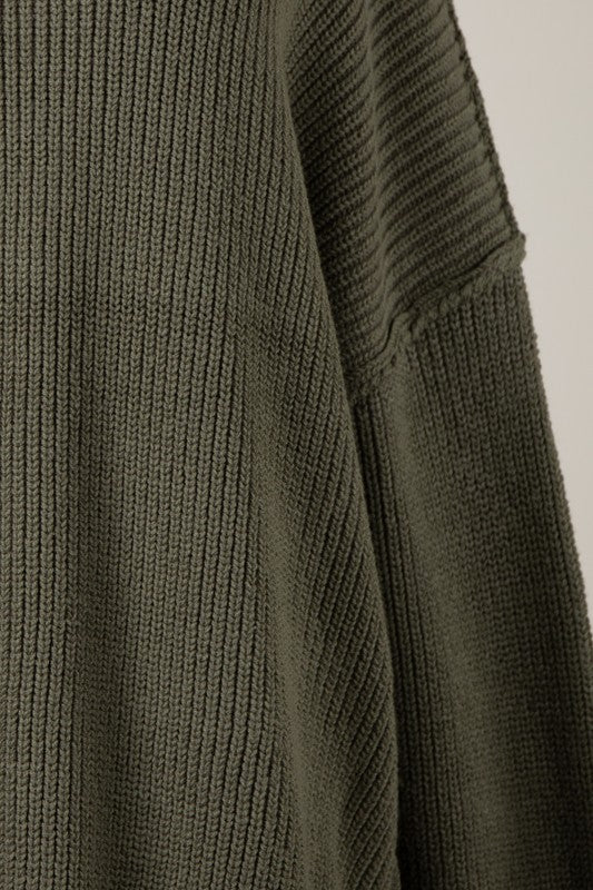 Sage Oversized Ribbed Sweater