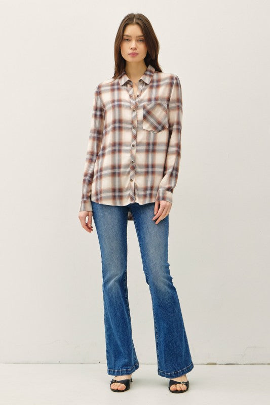 Autumn Plaid Button-Up