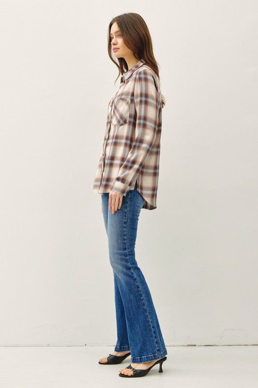 Autumn Plaid Button-Up