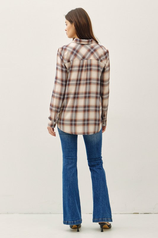 Autumn Plaid Button-Up