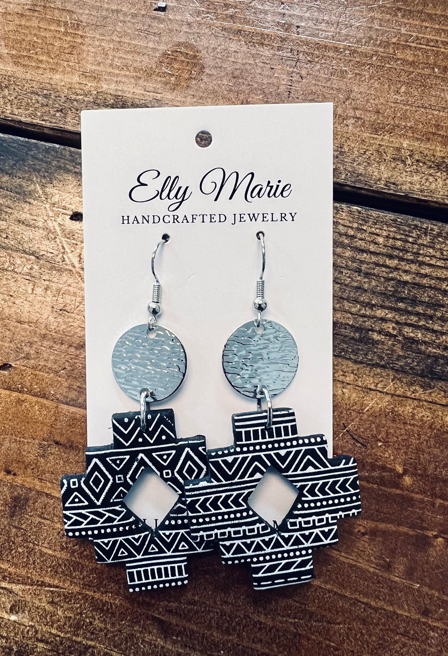 Black Aztec Earrings