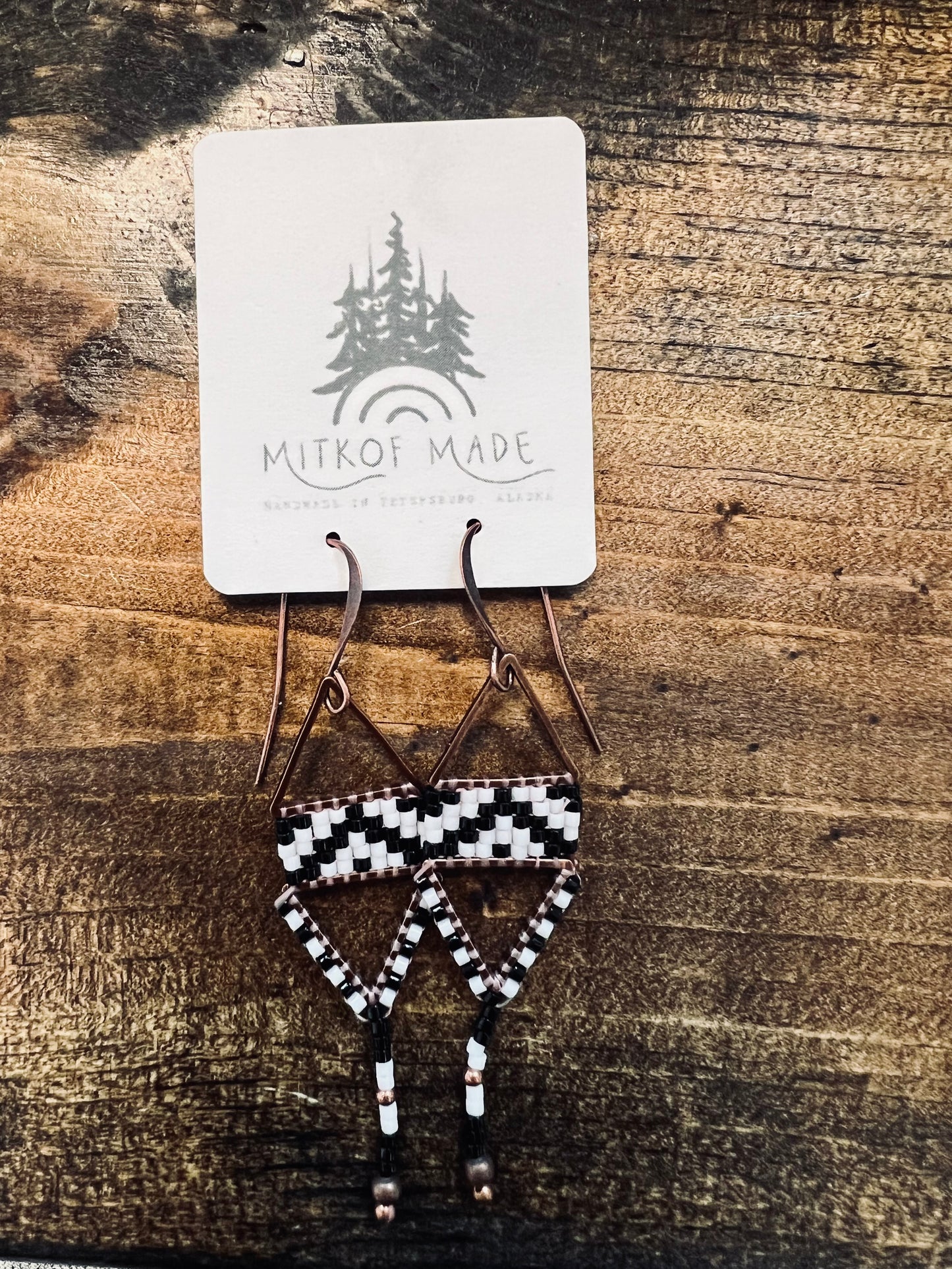 Mitkof Made Black and White Earrings
