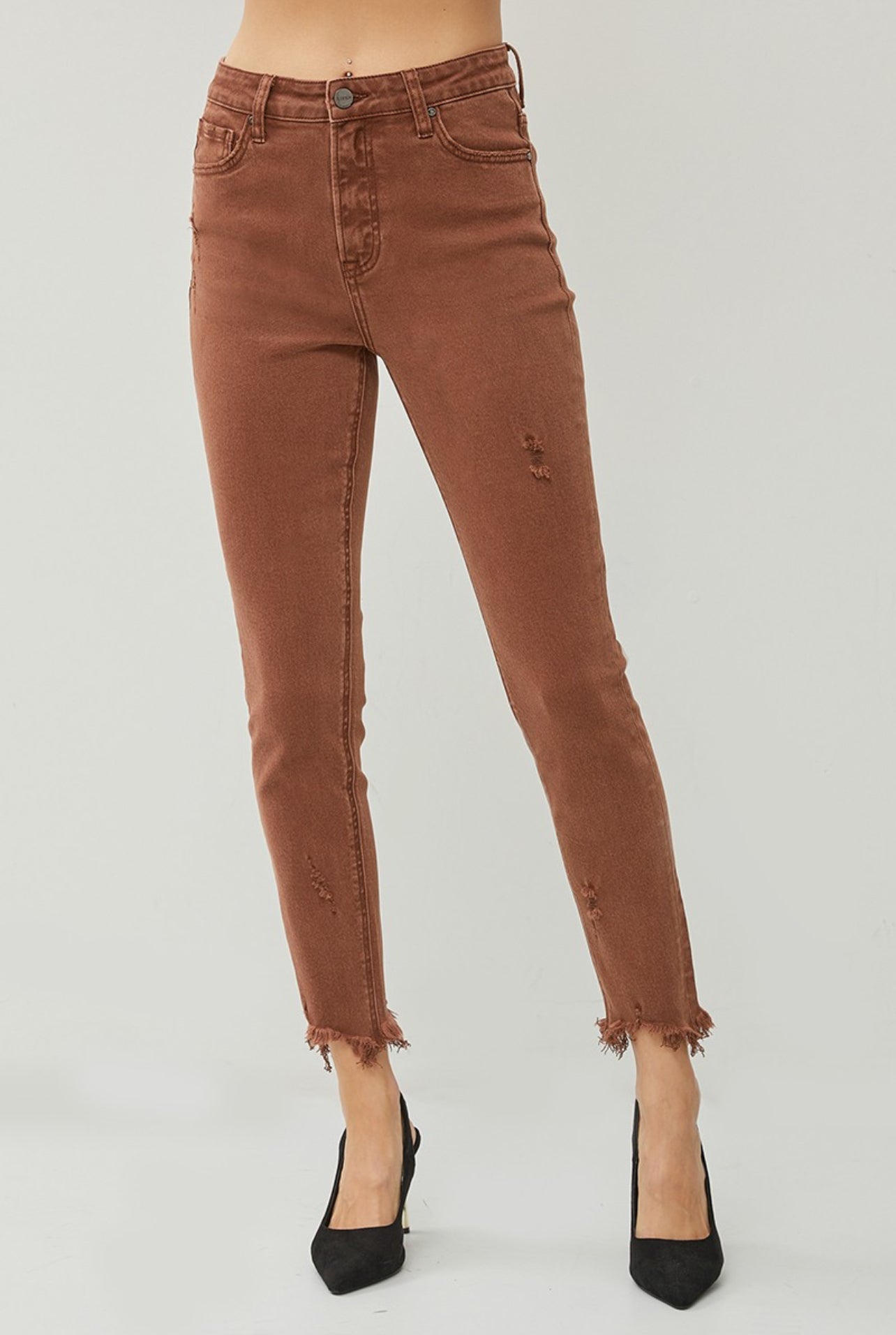 Risen Espresso Skinny Jeans