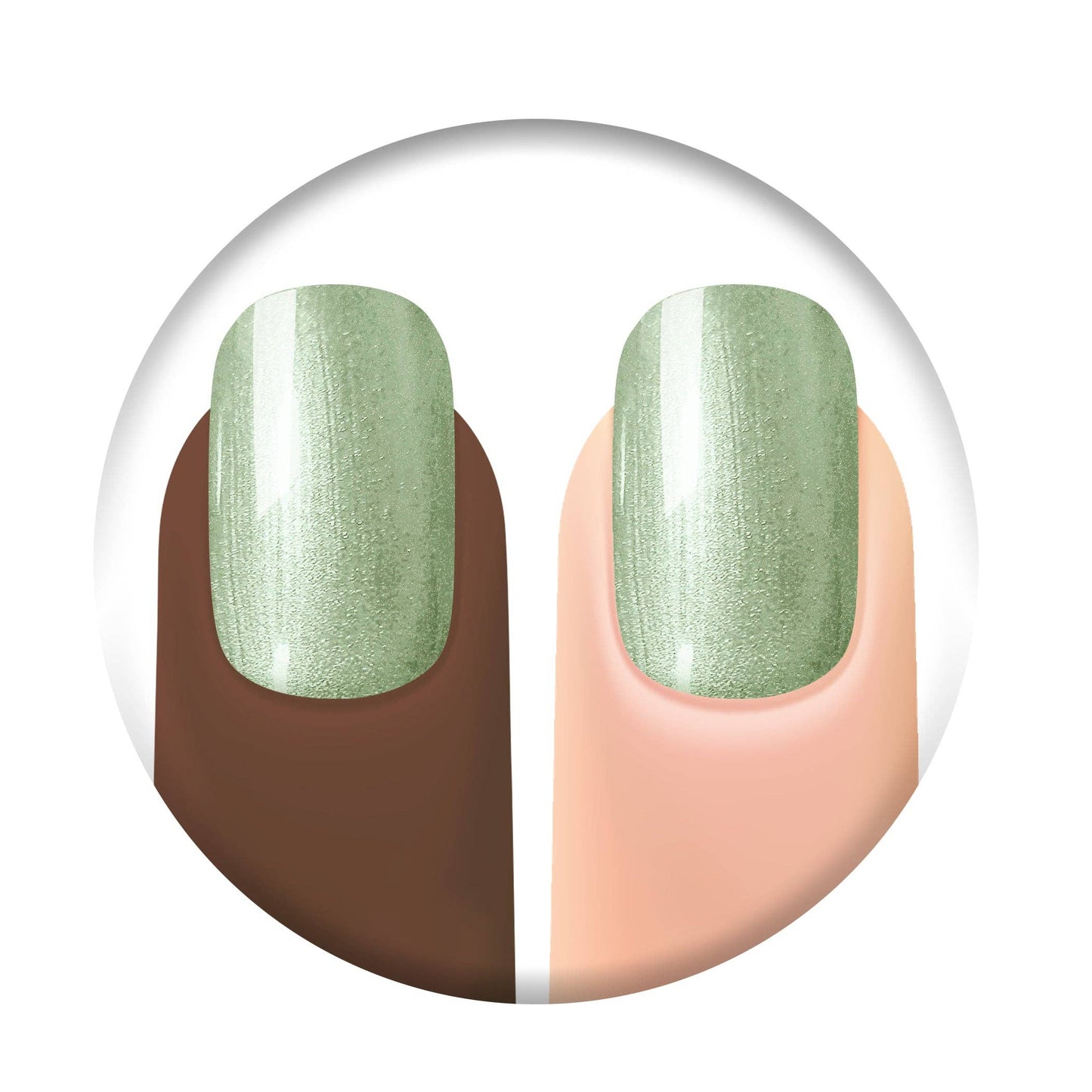 Peace & Love Light Green Gold Fleck Nail Polish