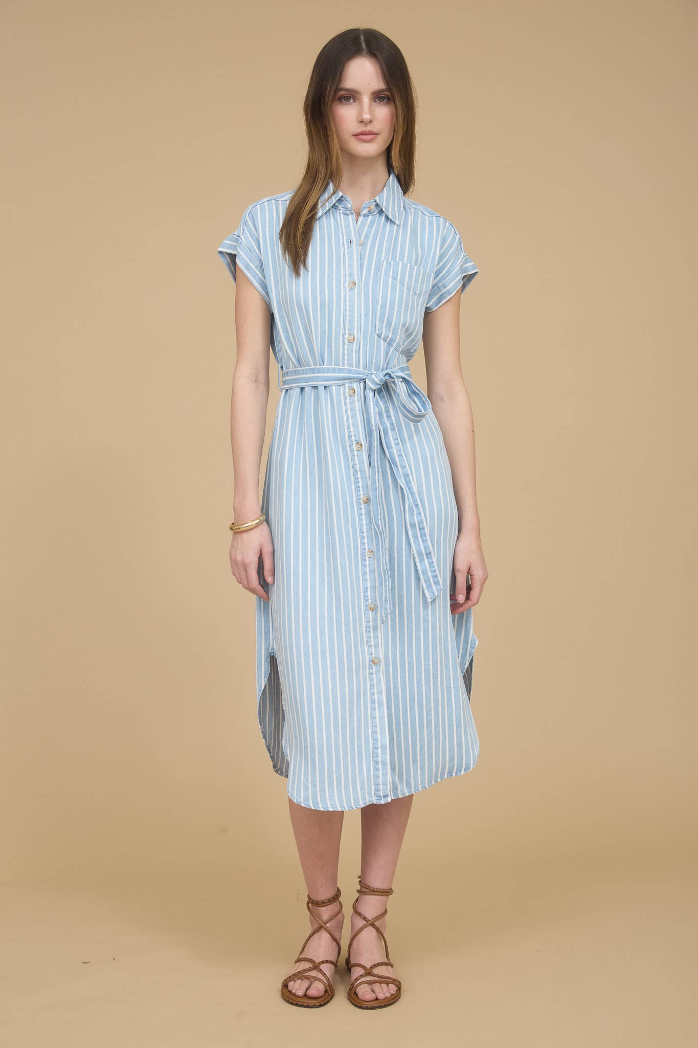 Seaside Stripe Midi Dress