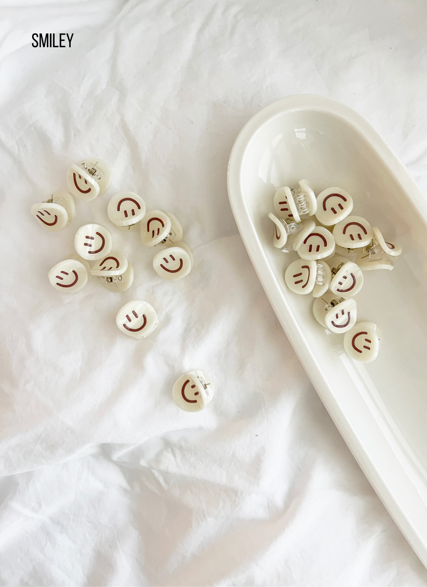 Small 0.75" Hair Clip, Hair Claw : SMILEY