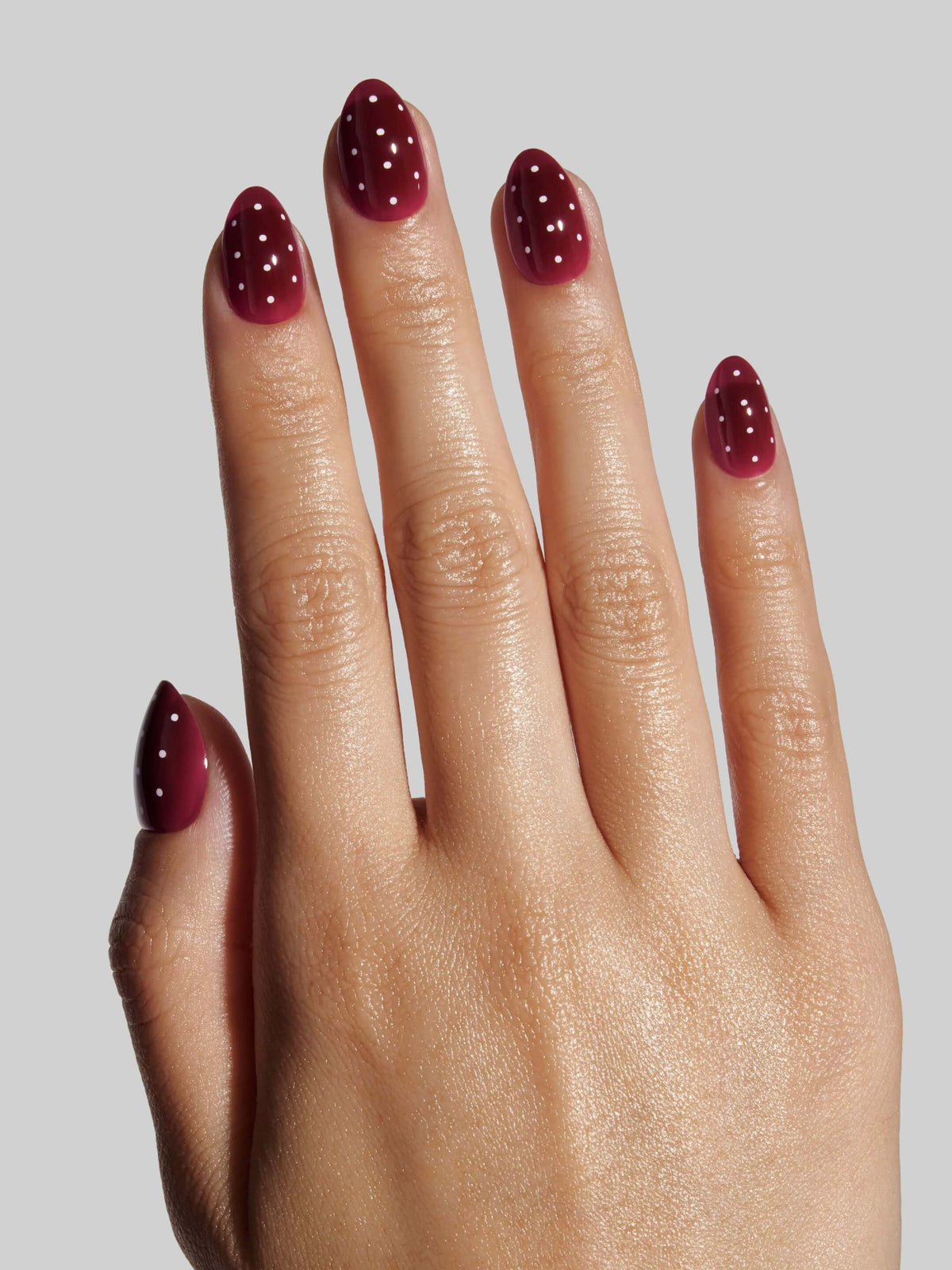 Berry Polka Dot Nails
