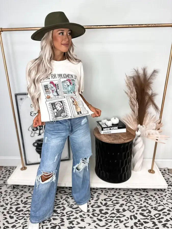 Waiting for Halloween Ivory Graphic Tee