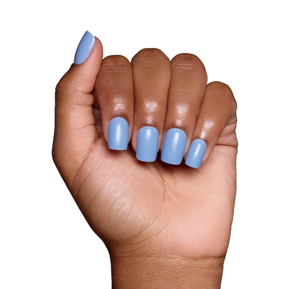 Cashmere Blue Press-On Nails | Short Squoval | Holiday Nails