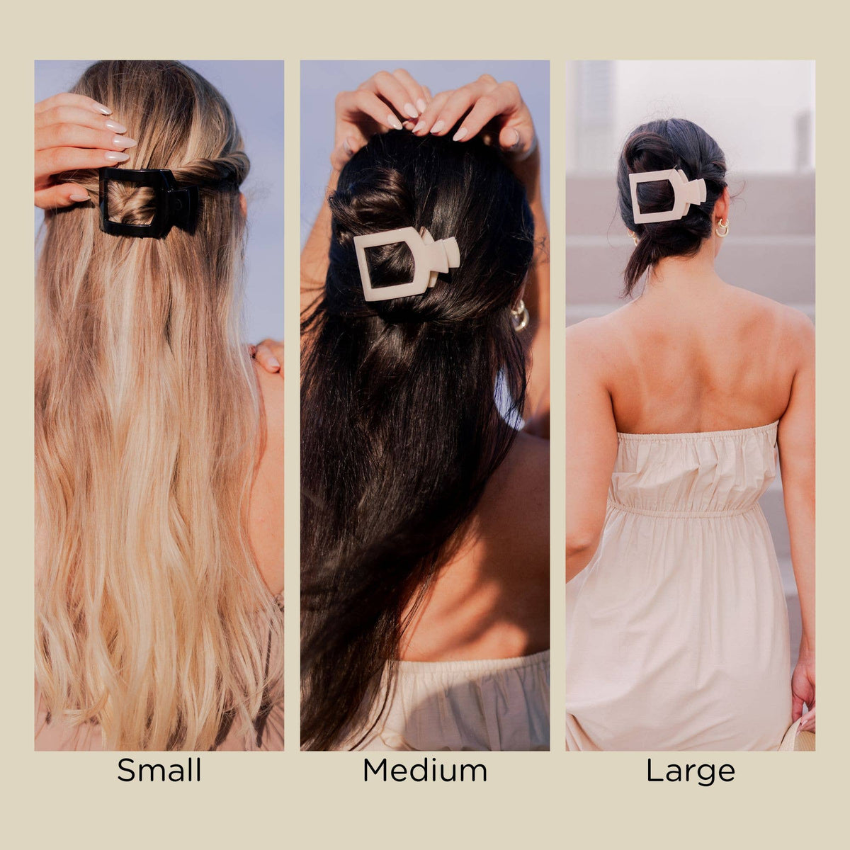 Blonde Tortoise | Medium | Flat Square Hair Clip