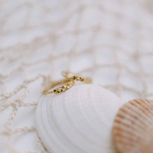 Sydney Hammered Hoops: Gold