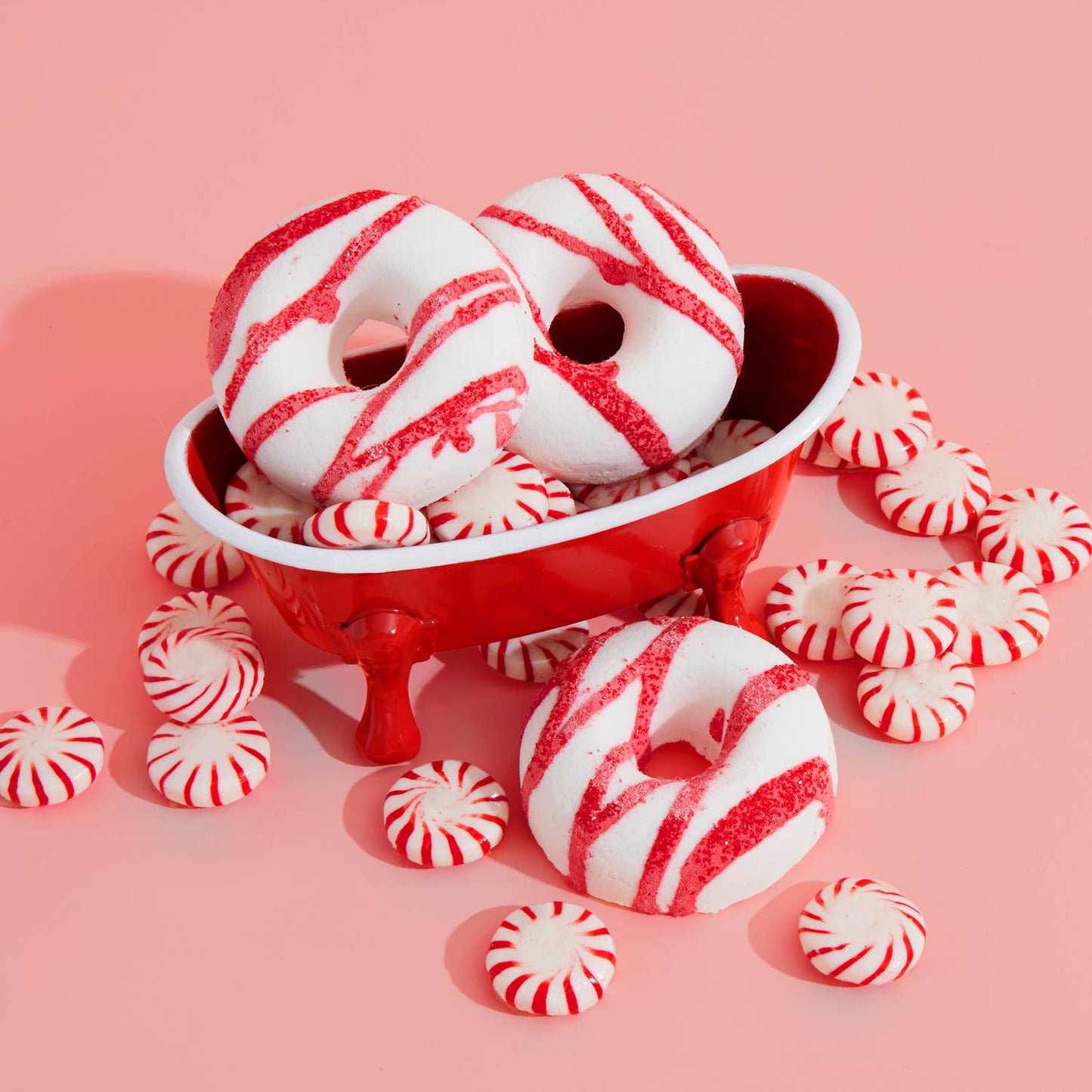 Candy Cane Holiday Bath Treats (3 pc bath bomb set)