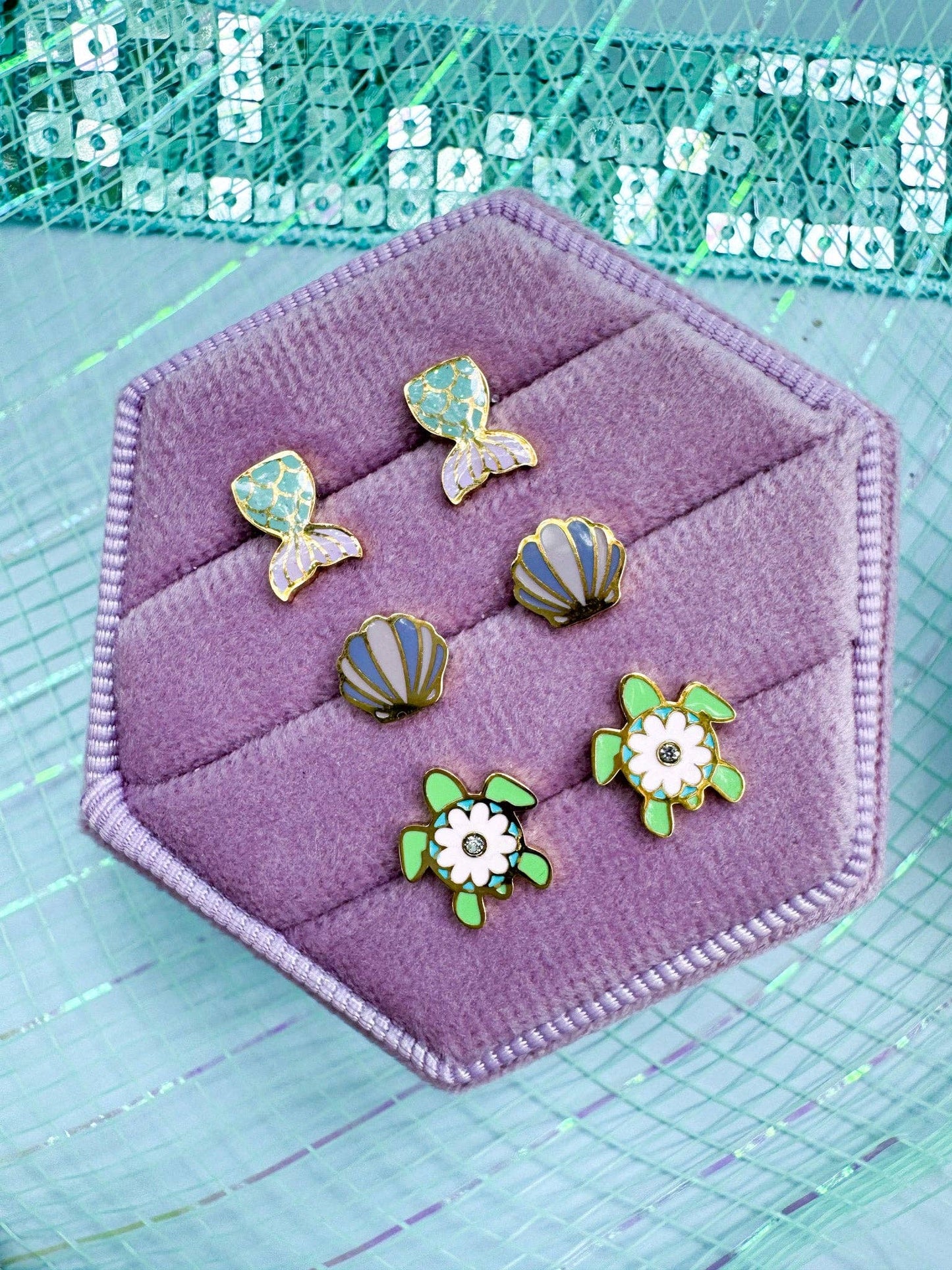 Mermaid Tail Stud Earrings