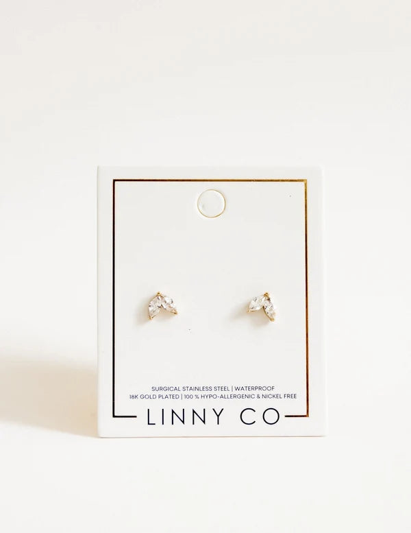 Nova Screwback Stud Earrings- Gold