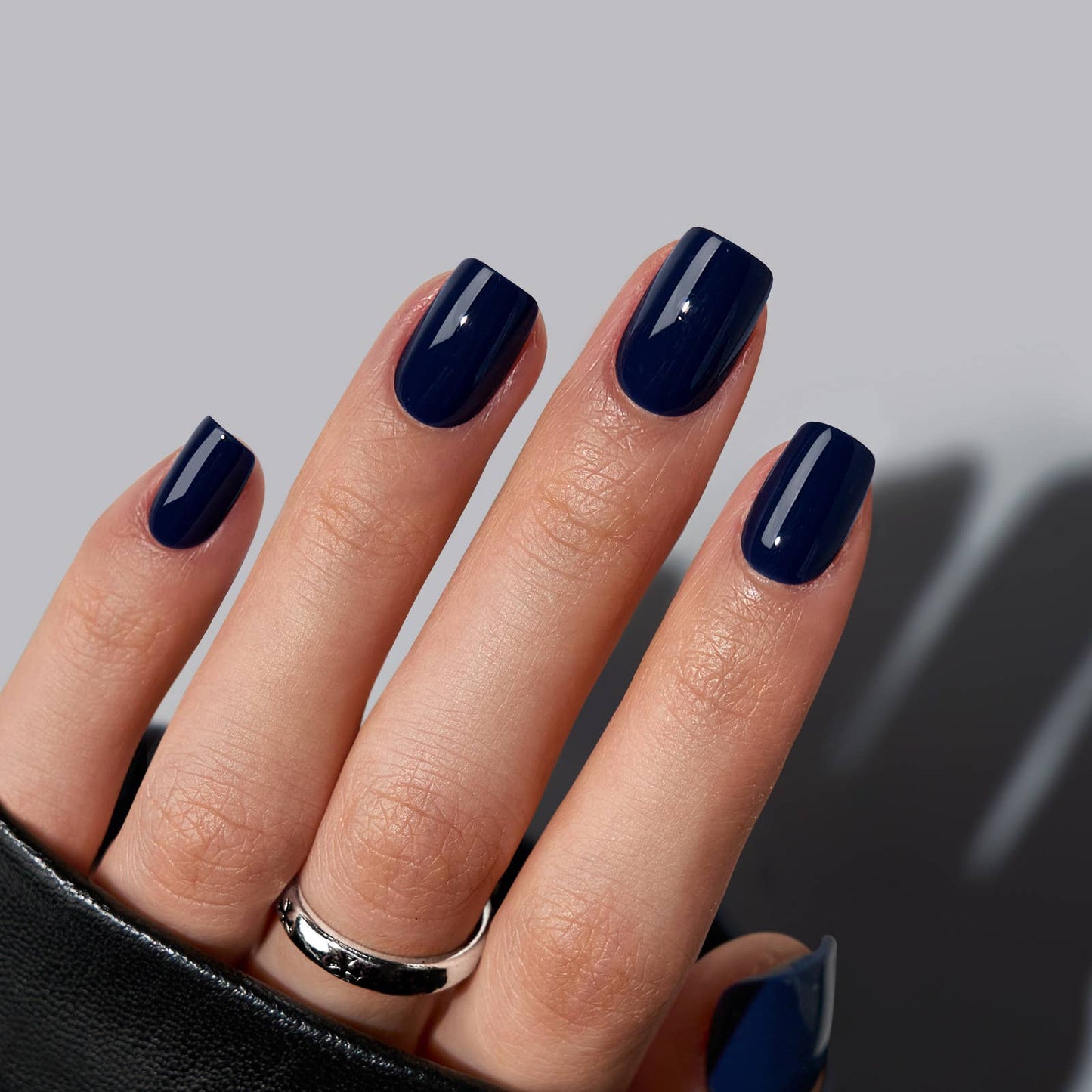 Dark Blue Press On Nails