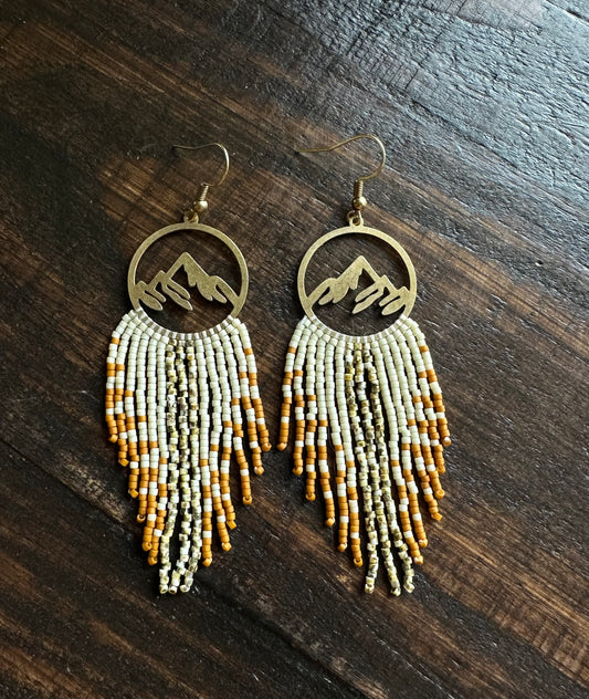 Sunset Peaks Handmade Beaded Earrings – Alaskan Roots
