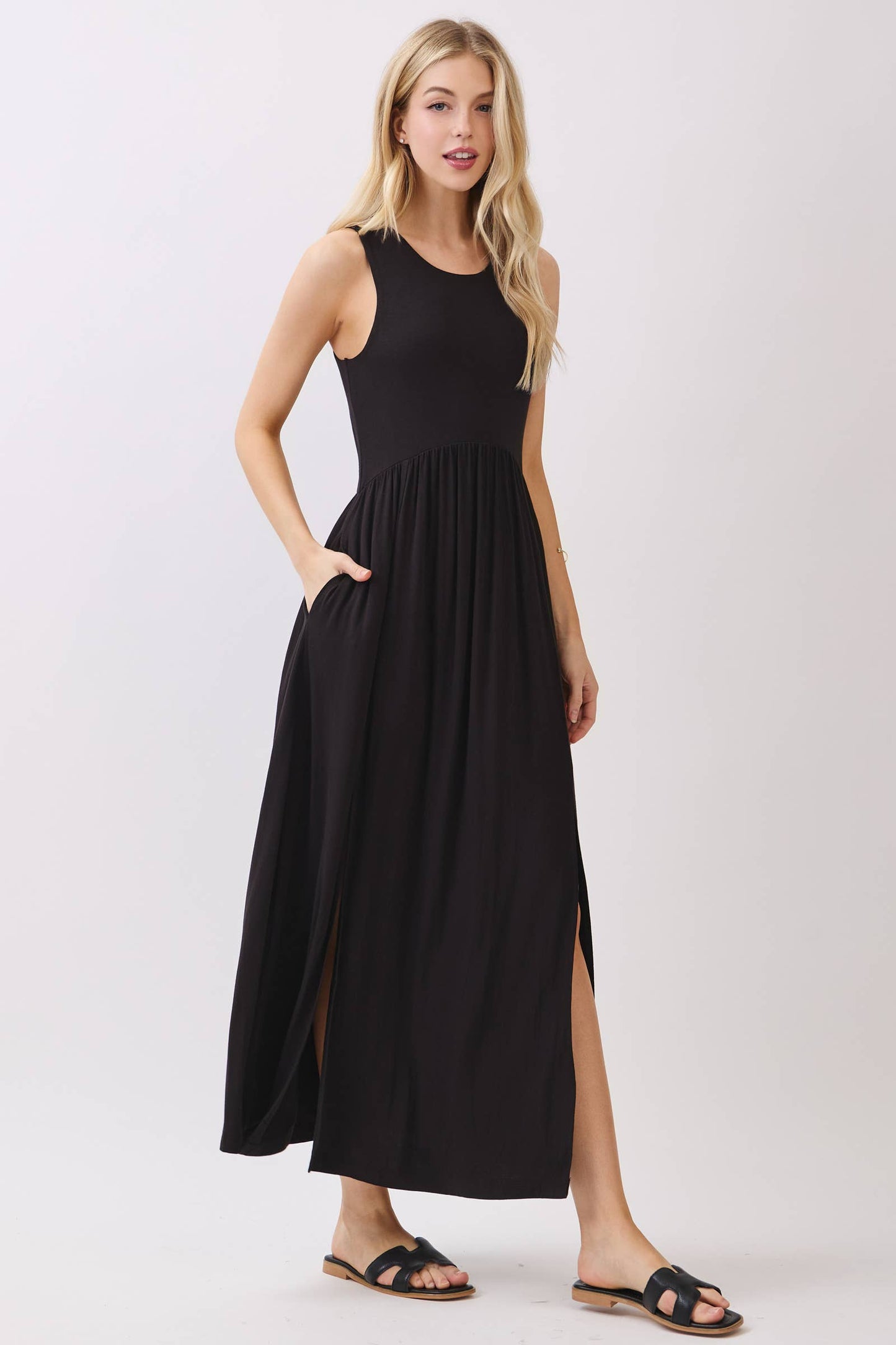 The Midnight Stroll Midi Dress