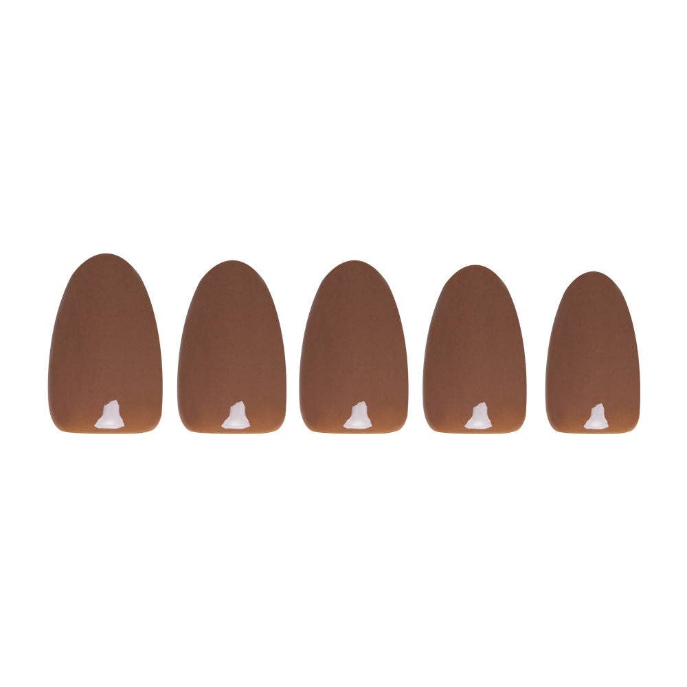 Chocolate Brown Press-On Nails | Fall Solids | Short Oval