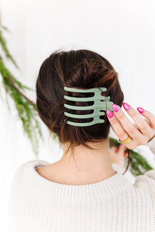 5 Prong Claw Clip - Multiple Colors: Green