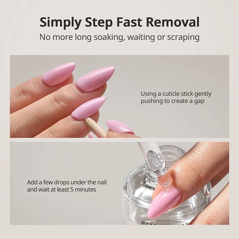 Press-On Nail Glue Remover 30ml-Acetone Free Gentle Remover