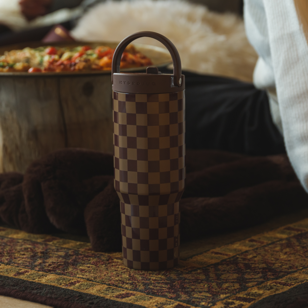 Autumn Checkers HydroJug 32 oz Sport Water Bottle