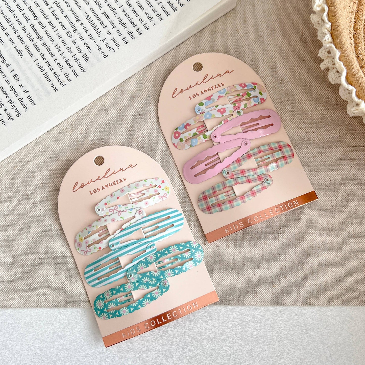 Kids Pastel Snap Hair Clips Set