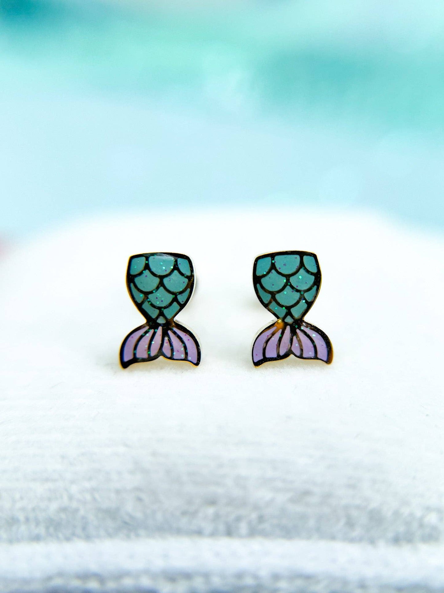 Mermaid Tail Stud Earrings