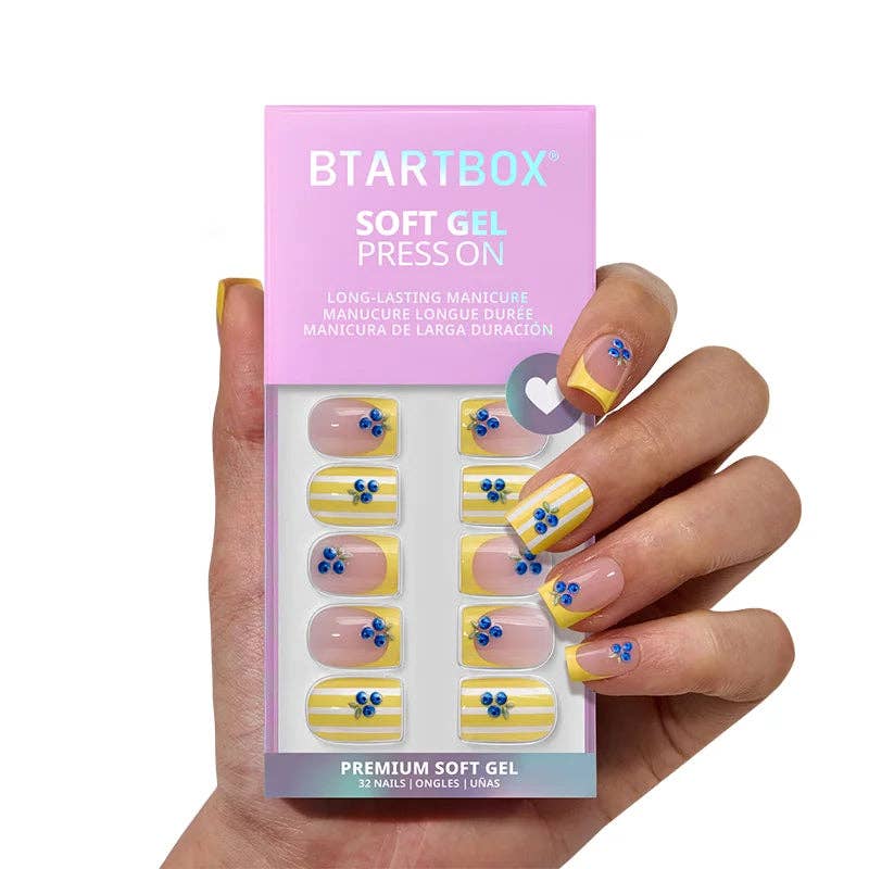 Yellow French Press On Nails