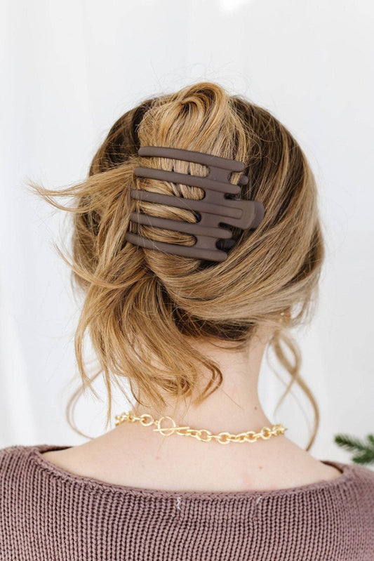 5 Prong Claw Clip - Multiple Colors: Dark Brown